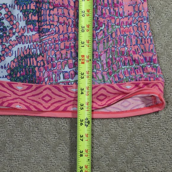 Hale Bob Size XS Blue & Pink Halter Dress - Picture 7 of 7